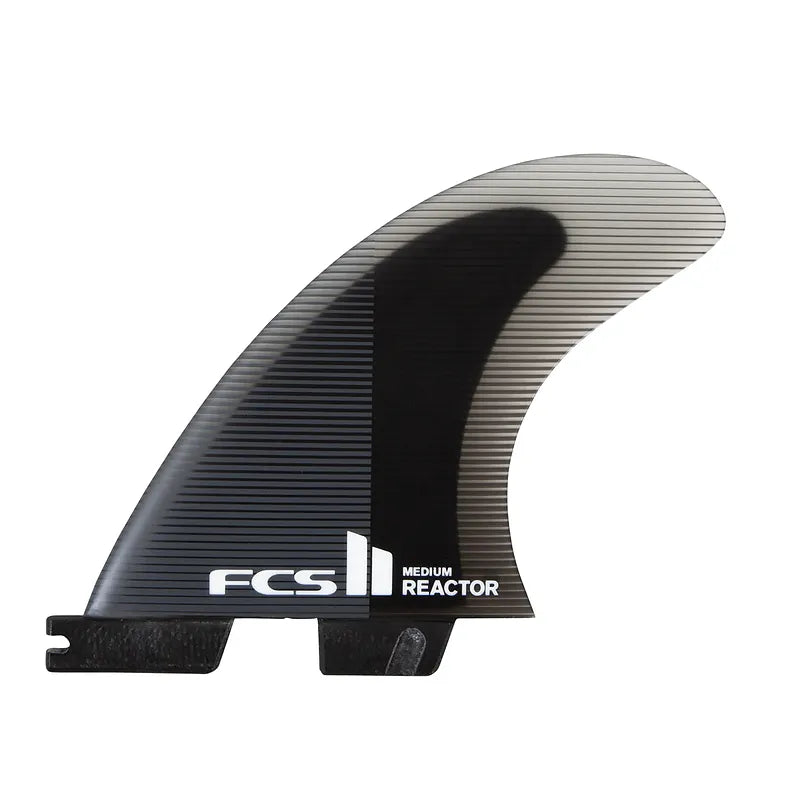 Quillas FCS II Reactor PC Charcoal/Black Tri Retail Fins