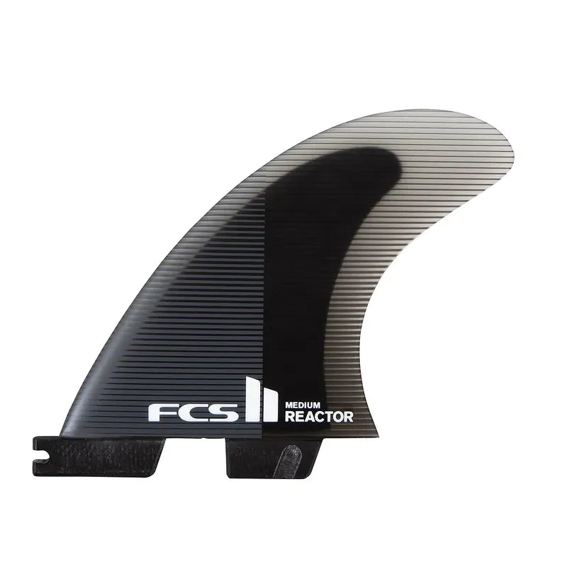 Quillas FCS II Reactor PC Medium Charcoal/Black Tri Retail Fins