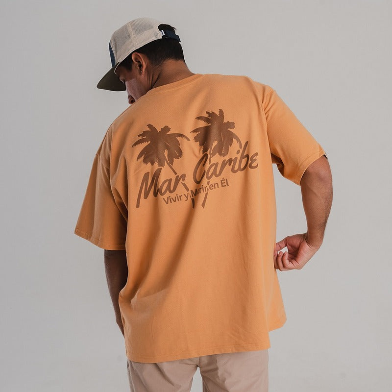 Franela Oversize "Vivir y morir en el mar caribe"