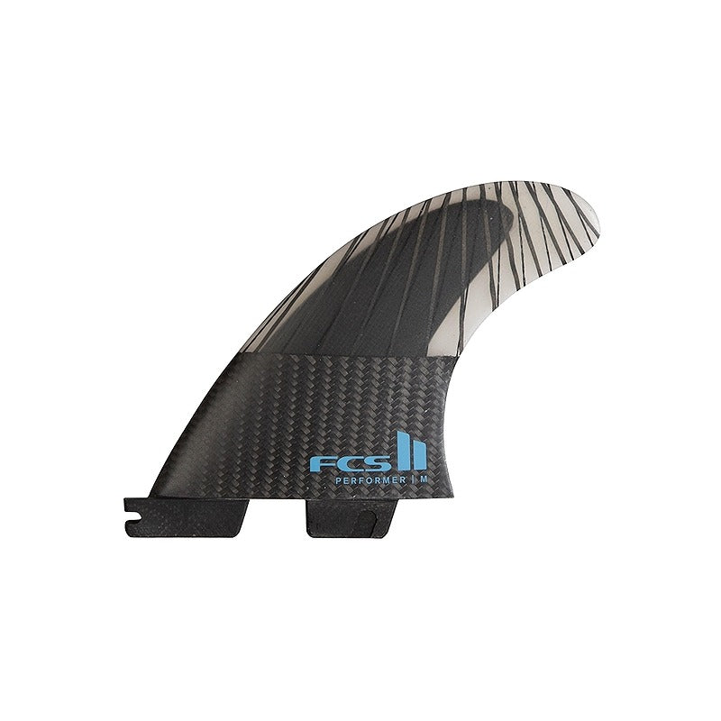 Quillas FCS II Performer PC Carbon Tranquil Blue Tri Retail Fins