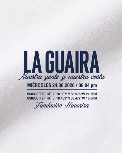 Franela Oversize Fundación Hawaiira 001 · Cada compra = 3 comidas en La Guaira