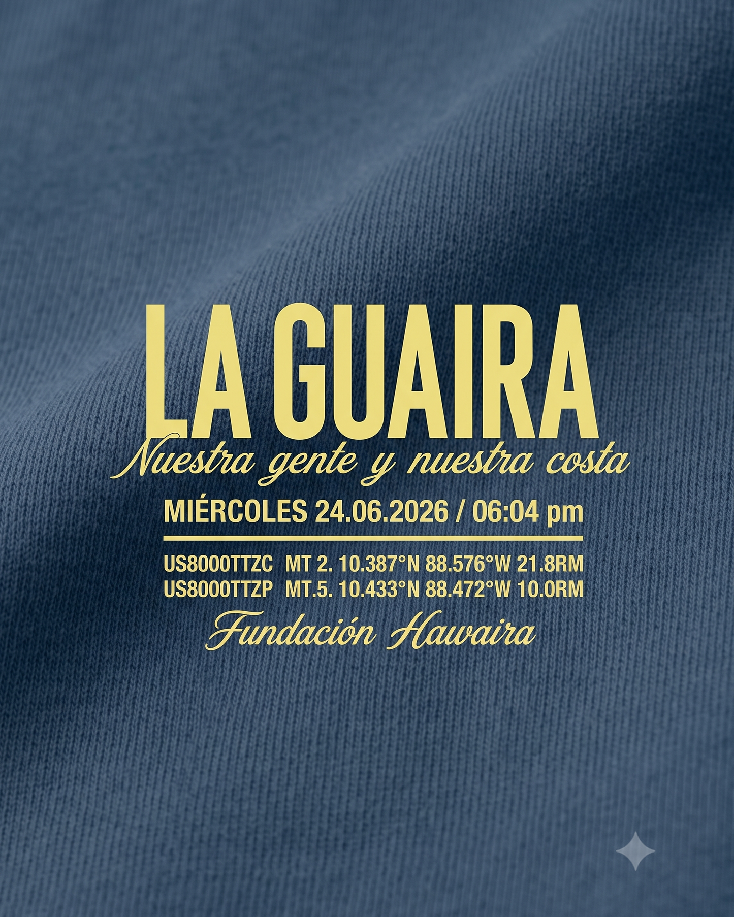 Franela Oversize Fundación Hawaiira 001 · Cada compra = 3 comidas en La Guaira