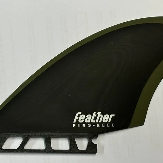 QUILLAS FEATHER FINS TWIN KEEL FUTURE BLACK/GREEN
