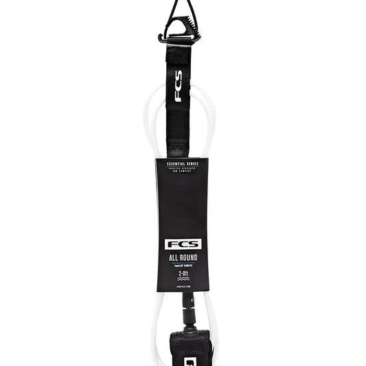 FCS 7' All Round Essential Leash White/Black