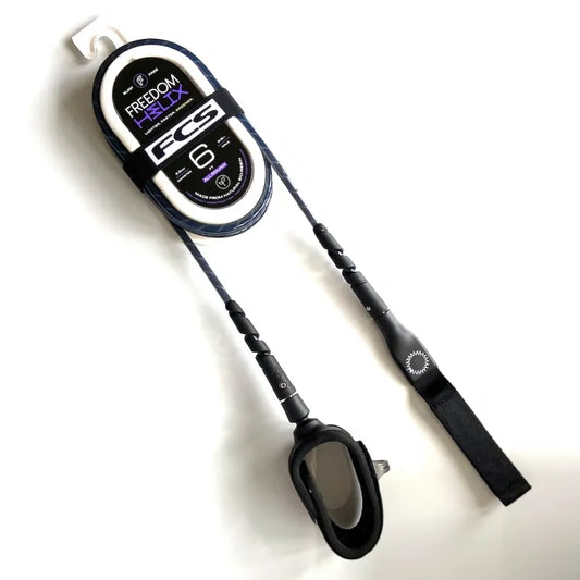 FCS Freedom Helix 6' Comp Leash Natural/Black