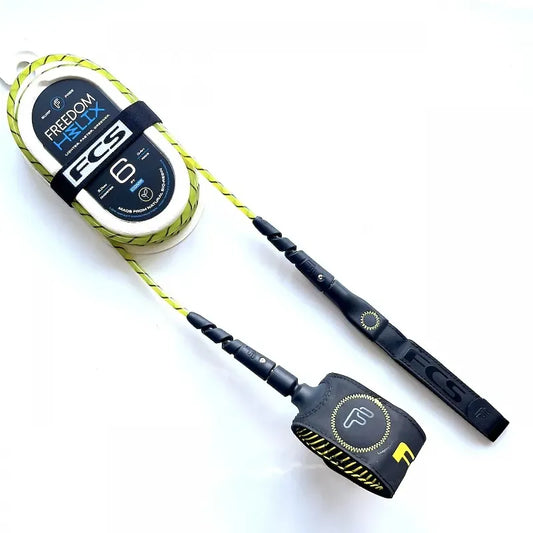 FCS Freedom Helix 6' Comp Leash Cyber Lime